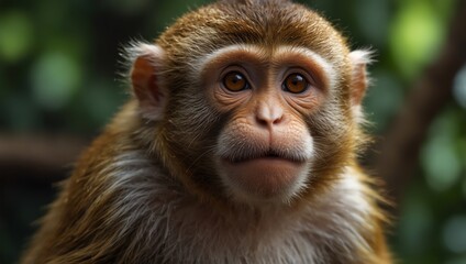 Fototapeta premium close up of a macaque