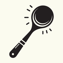 Wooden Spoon Silhouette Vector Illustration