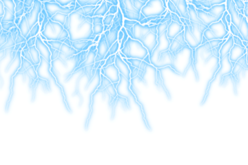 Blue lightning bolt effect isolated on transparent background. thunderstorm effect lightning. light effect. Branched lightning bolt. Electric bolt PNG. Blue light blitz electric flare. Design elements