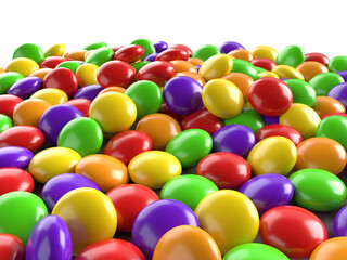 3D illustration of colorful candy background
