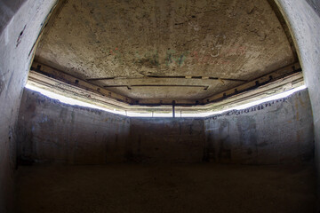 Second World War Bunker Den Hoorn in North Holland, Netherlands. Beautiful view of the dunes along the Dutch Coast