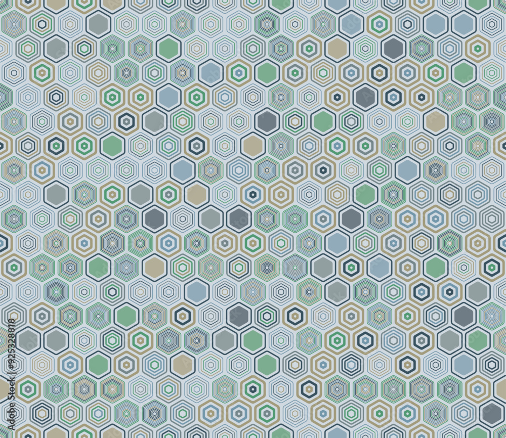 Poster tileable abstract background. geometric elements of varied style and color. honeycomb geometric shap