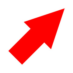 red arrow on transparent background