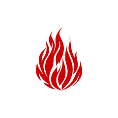 Simple and minimalist fire logo