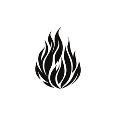 Simple and minimalist fire logo