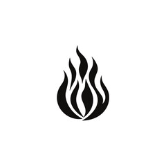 Simple and minimalist fire logo