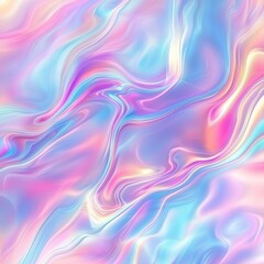 Obraz premium Vibrant iridescent pastel fluid abstract background with soft gradients and swirling colors