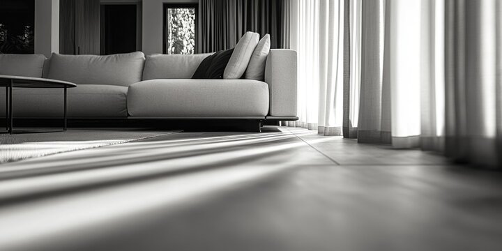 Luxurious Living Room with Large Couch