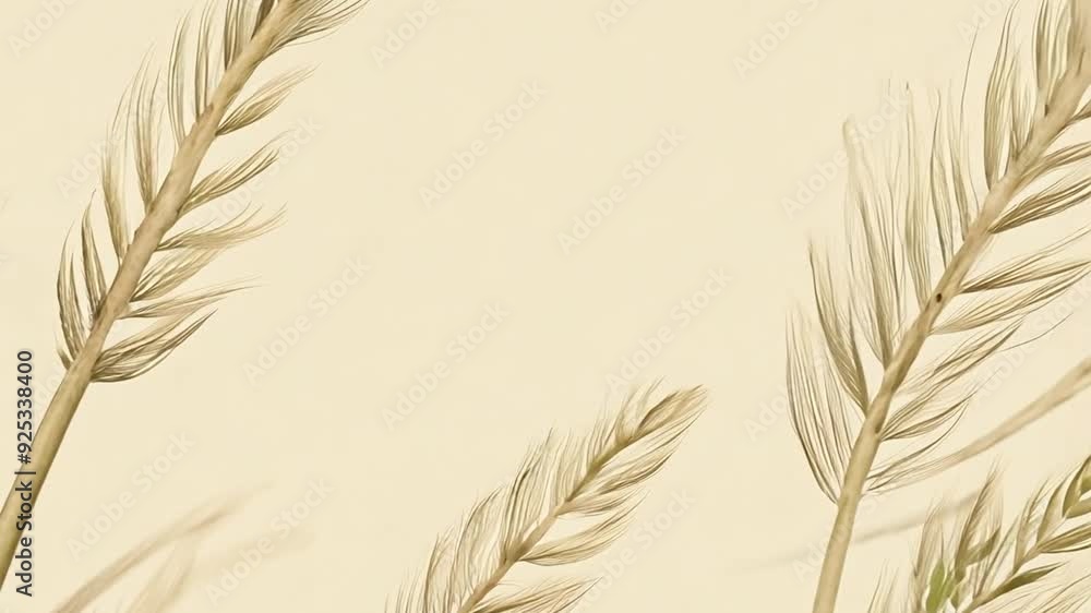 Poster hand-drawn wheat ears sketch for bakery and farm concepts generative ai