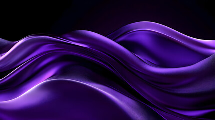 Fototapeta premium A smooth, flowing fabric in rich purple tones creating an elegant and dynamic visual effect.