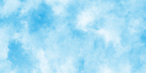 Pastel blue watercolor texture pattern background with space, bright blue hand drawn illustration, Light sky blue watercolor background, Soft cloud in the sky background blue tone paper texture.