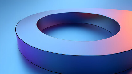A stylized 3D ring on a smooth gradient background.
