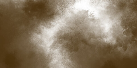 Abstract Watercolor brown grunge background painting. Realistic brown cloud or smoke frame banner. brown fog or smoke on white background, copy space. Pattern for your booklets, leaflets.
