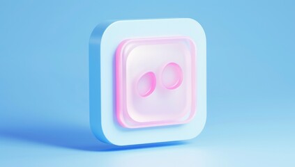 Fototapeta premium 3D Render of Social Media Icon