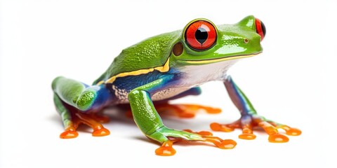 Naklejka premium This is a poison dart frog, known for its vibrant colors and ability to thrive in the rainforests of South America.