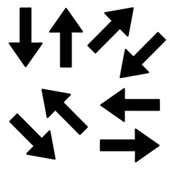 set of black arrow symbols