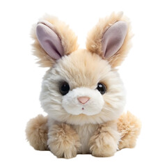 Obraz premium rabbit stuffed fluffy plushie on transparent background