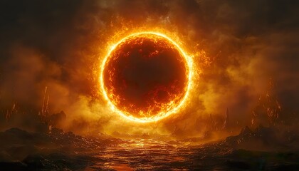 Solar Eclipse Illustration: The Moon Crosses the Sun