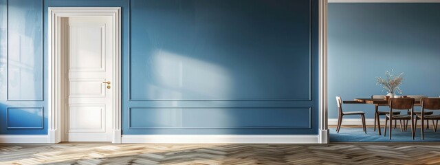 Blue Interior Design of an Elegant Room