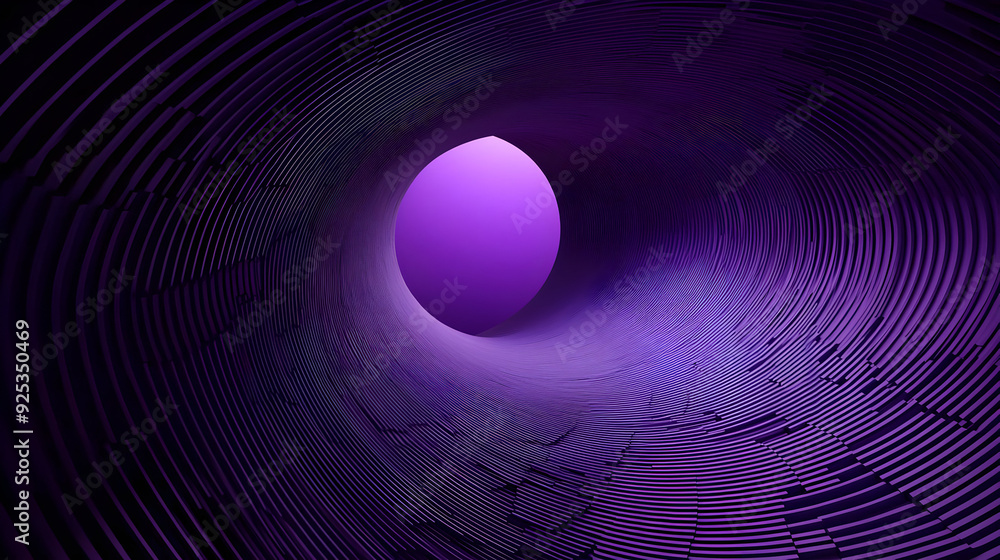 Poster a swirling tunnel with a purple glow at the end, creating a sense of depth and mystery.