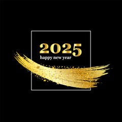 2025 new year, golden number in frame © Rimma