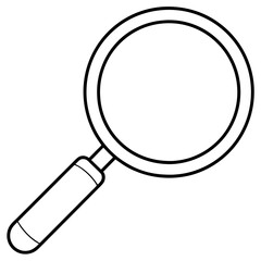 Magnifier art vector illustration