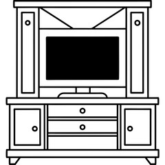 Entertainment center . art vector illustration