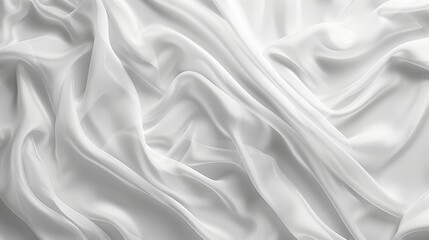Obraz premium A white cloth with subtle waves, forming an abstract and serene background perfect for minimalist designs.