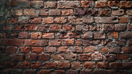 Obraz premium Brick wall with exposed red bricks