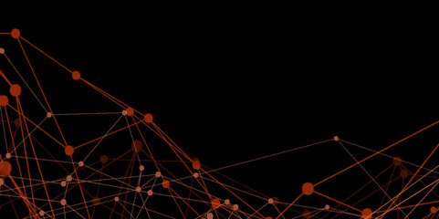 Abstract connecting dots and lines with geometric background. Geometric plexus structure cybernetic concept. Internet connection network high digital technology with connecting points and lines.