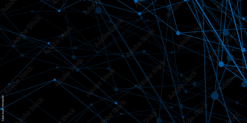 Aufkleber abstract connecting dots and lines with geometric background. geometric plexus structure cybernetic 