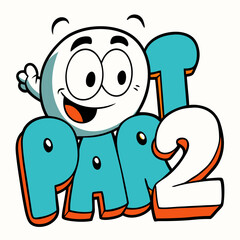 A simple part 2 sign art vector illustrator
