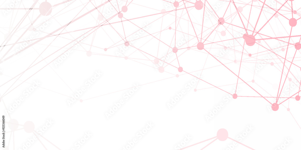 Aufkleber abstract connecting dots and lines with geometric background. geometric plexus structure cybernetic 