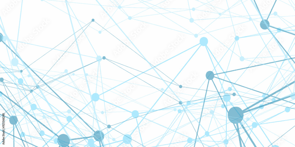 Aufkleber abstract connecting dots and lines with geometric background. geometric plexus structure cybernetic 