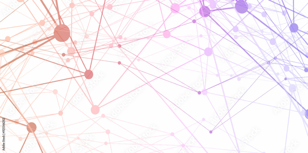 Aufkleber abstract connecting dots and lines with geometric background. geometric plexus structure cybernetic 