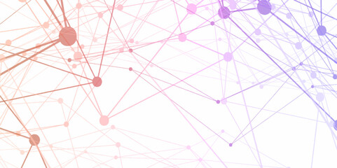 Abstract connecting dots and lines with geometric background. Geometric plexus structure cybernetic concept. Internet connection network high digital technology with connecting points and lines.