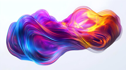 A vibrant abstract wave of colors blending together in a dynamic, fluid form.
