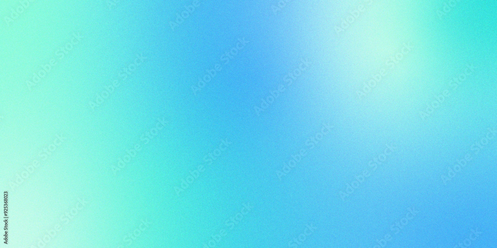 Poster vintage green and light-blue color abstract grainy soft noise effect pattern gradient background. vi