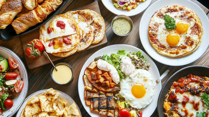 Imagine a breakfastthemed restaurant where all the dishes are inspired by different cultures around the world Describe the menu