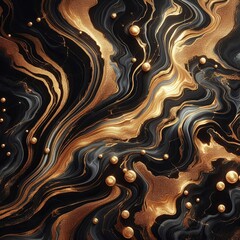 Fototapeta premium Abstract background with gold and black waves and lines marble texture. 3d render illustration. Marble texture background. 3D rendering Gold marble patterned texture background. Marbles of Thailand