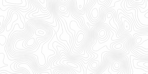 Fototapeta premium Seamless topography map pattern camping stripe cartography diagram black and white geometric carve wave line. abstract topography line map vector wavy texture design background.