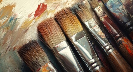 Sketchbook Human. Wooden Brush with Bristle for Watercolor Painting on Canvas