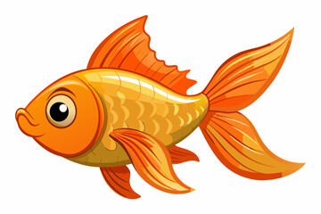 Colorful goldfish image vector art illustration