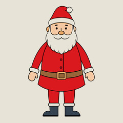 Santa full body vector art illustration