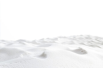 Obraz premium A serene expanse of soft, white dunes undulating gently under a bright, clear sky creating a tranquil and ethereal atmosphere.