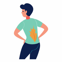 Dolor de espalda art vector illustration