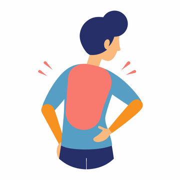 Dolor de espalda art vector illustration