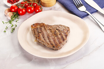 Grilled marble beef steak with sauce