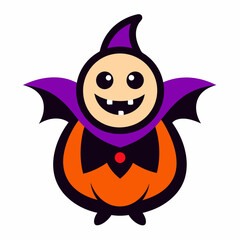 Featuring classic Halloween elements cartoon mascot logo design for Halloween vector art