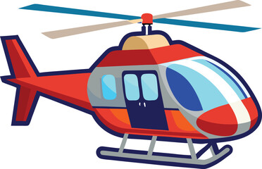 Helicopter Icon Flat Graphic Design